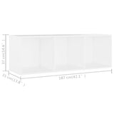 TV Cabinet White 107x35x37 cm Engineered Wood 805534