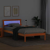 Bed Frame with Headboard Wax Brown 90 x 190 cm Solid Pine Wood 872844