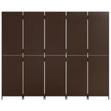 Room Divider 5 Panels Brown Poly Rattan 365365