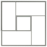 Garden Planter Silver 100 x 100 x 50 cm Galvanised Steel 873590