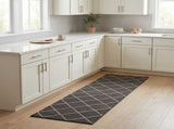 Kitchen Rug Anthracite Checked 300 x 60 cm 100% Polyamide 42045727