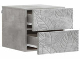 Wall-Mounted Bedside Cabinet 2 pcs Concrete Grey 898812