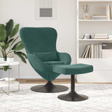 Egg Chair with Footstool Dark Green 63 x 73 x 90 cm Velvet 42002746