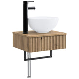 Bathroom Furniture Set 3 pcs Artisan Oak Engineered Wood 3405586