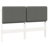 Upholstered Headboard White and Light Grey 160 cm 880062