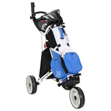 Golf Trolley Manual Black and White 100 x 69 x 114 cm Aluminium 42033590