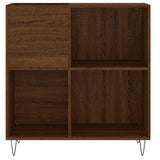 Record Cabinet Brown Oak 84.5x38x89 cm Engineered Wood 831779