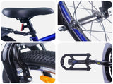 Kids Bike 22 Inches for 7-12 Years Old Blue Black 42009344