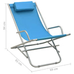 Rocking Chairs 2 pcs Steel Blue 310340