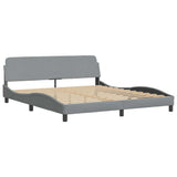 Bed Frame "Dover" Light Grey 180x200 cm Super King Fabric 373333