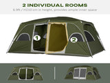 Camping Tent, Family Tent 4-8 Person 2 Room, with Large Mesh Windows, Easy Set Up for Backpacking T3398P348715