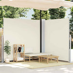 Patio Retractable Double Side Awning 170x600 cm Cream 48467
