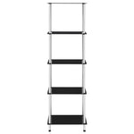 5-Tier Shelf Black 40x40x130 cm Tempered Glass 249511