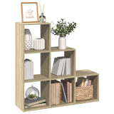 Room Divider Bookcase 3-Tier Sonoma Oak 99x29x99 cm Engineered Wood 857960
