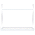 Kids Bed Frame White Solid Pine Wood 70x140 cm 283358