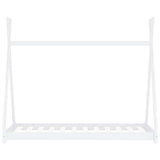 Kids Bed Frame White Solid Pine Wood 70x140 cm 283358