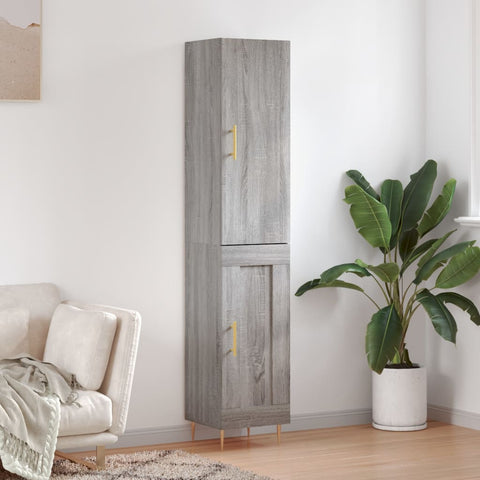 Highboard Grey Sonoma 34.5x34x180 cm Engineered Wood 3199103