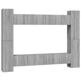 10 Piece TV Cabinet Set Grey Sonoma Engineered Wood 3120219