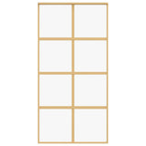 Sliding Door Gold 102,5x205 cm Clear ESG Glass and Aluminium 155186