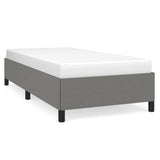 Bed Frame without Mattress Dark Grey 90x190 cm Single Single Fabric 349855