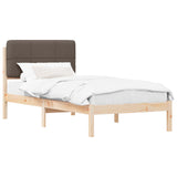 Bed Frame with Upholstered Headboard Taupe 100 x 200 cm 878002