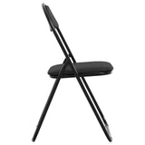 Folding Chair 8 pcs Black 48 x 43.5 x 81 cm Faux Leather 42029054