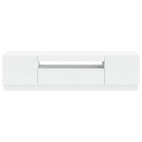 LED TV Cabinet White Engineered Wood 897345