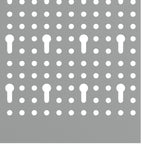 ZNTS Pegboards 2 Pack with 8 Accessories, Grey, 50x80 cm Steel 4103483