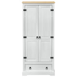 Wardrobes with Drawer White 76 x 50 x 170 cm Solid Pine Wood 42024936