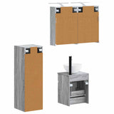 Bathroom Furniture Set 4 pcs Grey Sonoma 3407468