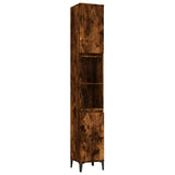 3 Piece Bathroom Furniture Set Smoked Oak Engineered Wood 3185610