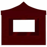 Professional Folding Party Tent with Walls Aluminium 3x3 m Wine Red 45489