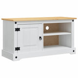 TV Cabinet Corona White 100 x 40 x 52 cm Solid Pine Wood 42021196
