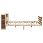 ZNTS Bed Frame without Mattress 200x200 cm Solid Wood Pine 3309890