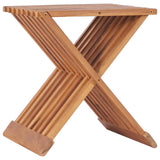 48992 Folding Stool 40x32x45 cm Solid Teak Wood