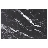 Table Top Black 100x62 cm 8mm Tempered Glass with Marble Design 322275