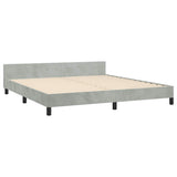 Bed Frame without Mattress Light Grey California King Velvet 347612