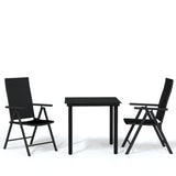 Garden Dining Set Black 3099101