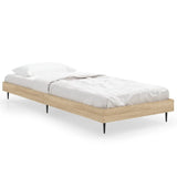 Bed Frame without Mattress Sonoma Oak 75x190 cm Small Single Engineered Wood 832312