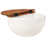 Coffee Table White 50x27 cm Solid Wood Reclaimed 351754