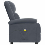 Massage Chair Dark Grey Velvet 342411