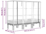 Raised Bed with Greenhouse Cover Rattan Look 120x40x140 cm 4015820