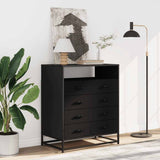 Drawer Cabinet Black 70x41x83.5 cm Engineered Wood 849089