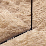 Shaggy Rug High Pile NAVARRA Beige 200x200 cm Polyester 4102917