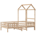 ZNTS Bed Frame with Roof without Mattress 90x200 cm 3282159