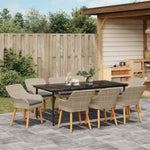 Dining Set Light grey Poly rattan 3261711