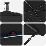 Umbrella Black 294 x 200 x 270 cm Polyester and Aluminium 42003395