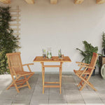 Garden Dining Set 3 pcs Brown Solid teak wood 3385966