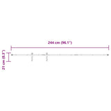 Sliding Cabinet Door Kit 244 cm Carbon Steel 4009670
