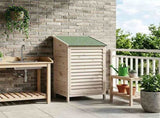Garden Shed with Roof White 59 x 56 x 113.5 cm Solid Fir Wood 42033453